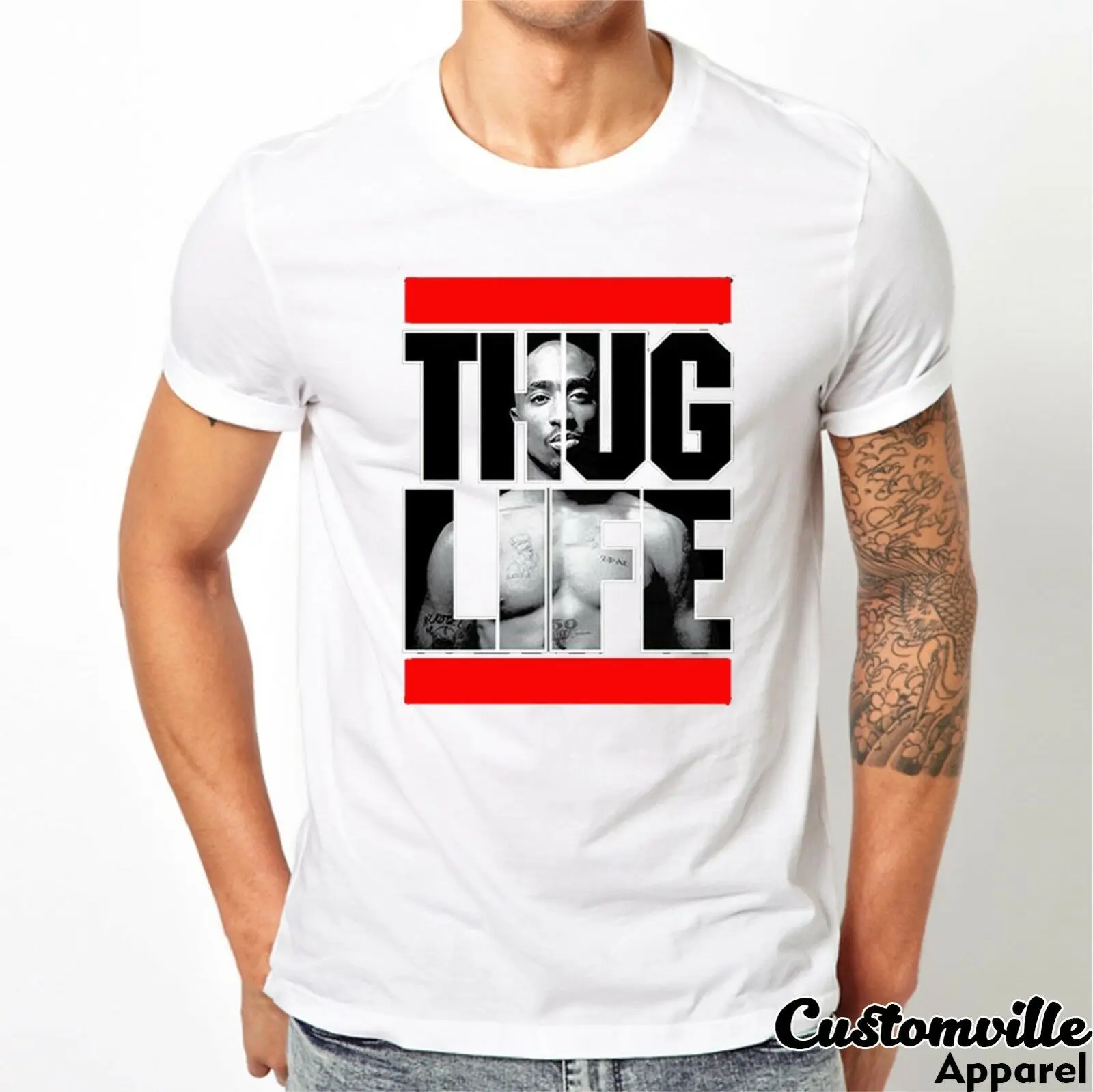 2019 модная футболка Tupac Thug Life. 2Pac All Eyez On Me Футболка в стиле хип хоп легенда о
