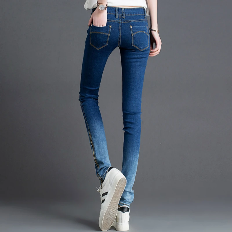 2019 new spring autumn office lady cotton brand plus size high waist female women girls skinny pencil pants jeans clothing 79178 | Женская