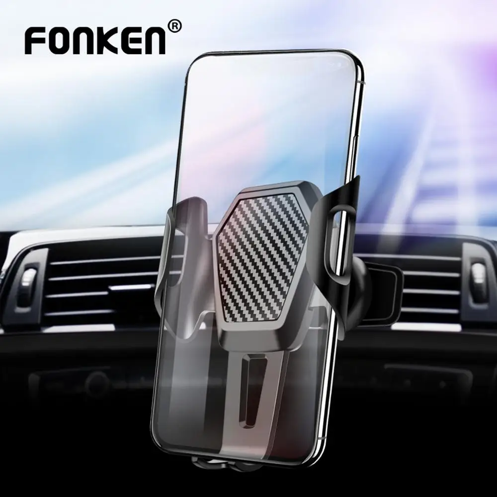 FONKEN памяти Автомобильный держатель телефона Anti-shake Автомобиль Air vent Mount Стенды для Мобильный телефон в кронштейн автомобиля гибкие большой разъем