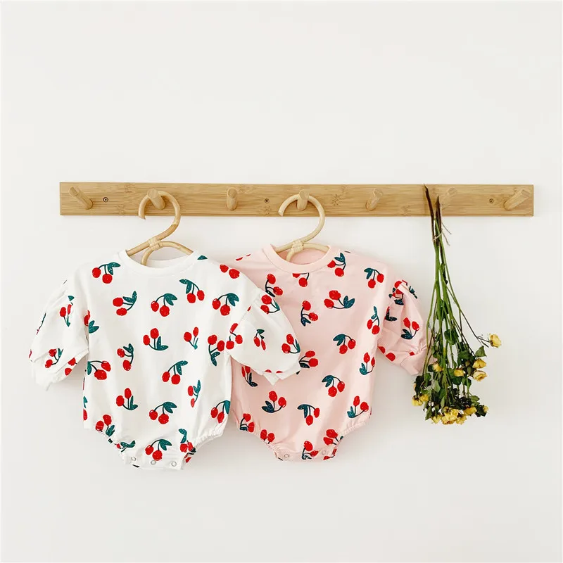 

Модная одежда для новорожденных девочек детский костюм детская одежда с мультяшным принтом для малышей с длинными рукавами и комбинезон с ...