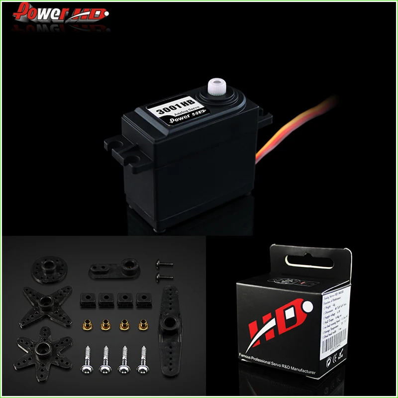 

Power HD-3001HB 4.4kg/cm 0.12sec Standard RC Analog Servo 43g Replace S3003 S3001