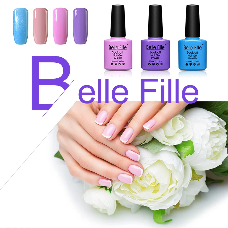 Belle Fille гель лак для ногтей гибридные Лаки телесный розовый цвет УФ 10 мл Vernis
