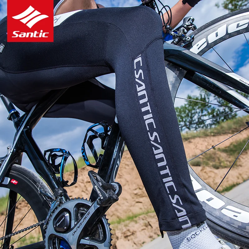 Зимняя велосипедная Джерси Santic Мужская теплая флисовая одежда для велоспорта с