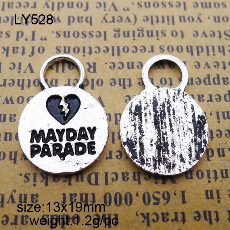 13x19mm Antique Silver Zinc Alloy Mayday Parade Charms Pendant Fit For Jewelry Making 50PCS/lot | Украшения и аксессуары