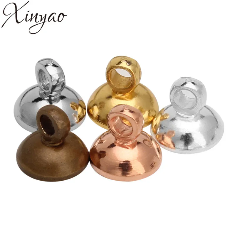 100 шт./лот медный жемчужный подвесной Коннектор с пробками подходит для 6/8 мм