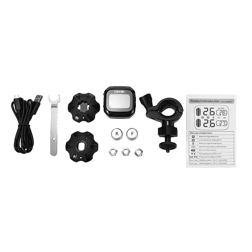 CAREUD M3 WI Real time Car Motorcycle Tire Pressure Monitoring System Temperature Abnormal Alarming LCD Display TPMS|tyre pressure monitoring