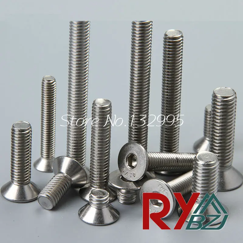 2 # 56 4 40 6 32 8 10 24 1/4 20 * L Нержавеющая сталь A2 Шестигранная розетка с плоской головкой