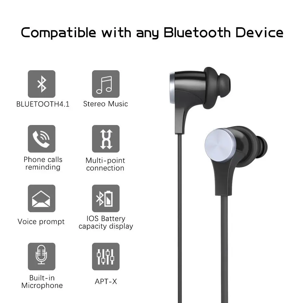 ACEKOOL BT 519 Магнитный Беспроводной Bluetooth 4 1 в наушники вкладыши с микрофоном