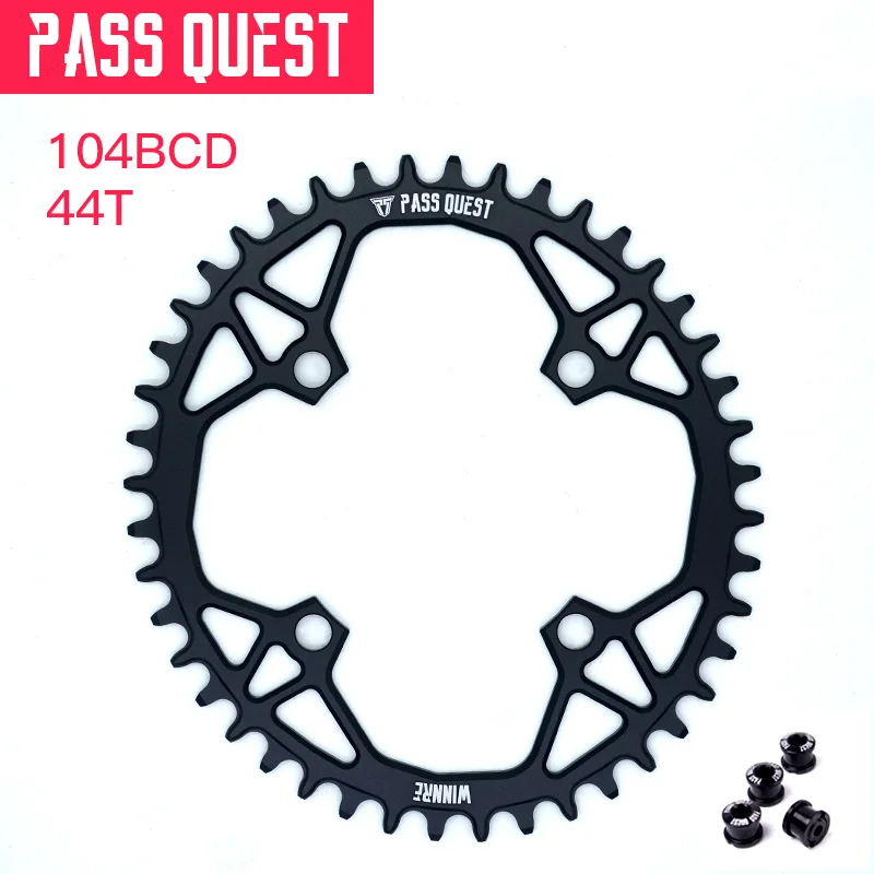 Pass Quest MTB 104BCD овальная узкая широкая цепь для горного велосипеда 34T 36T 38T 40T 42T 44T 46T 48T Звездочка пластина - Цвет: 44T