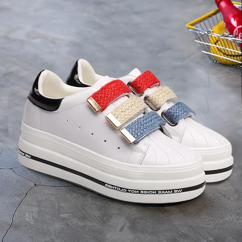 Женские кроссовки из натуральной коровьей кожи белые Брендовые повседневные