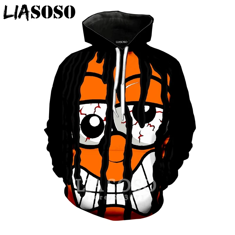 LIASOSO зимняя Новинка мужская и женская толстовка 3D принт песня Glo Gang с капюшоном