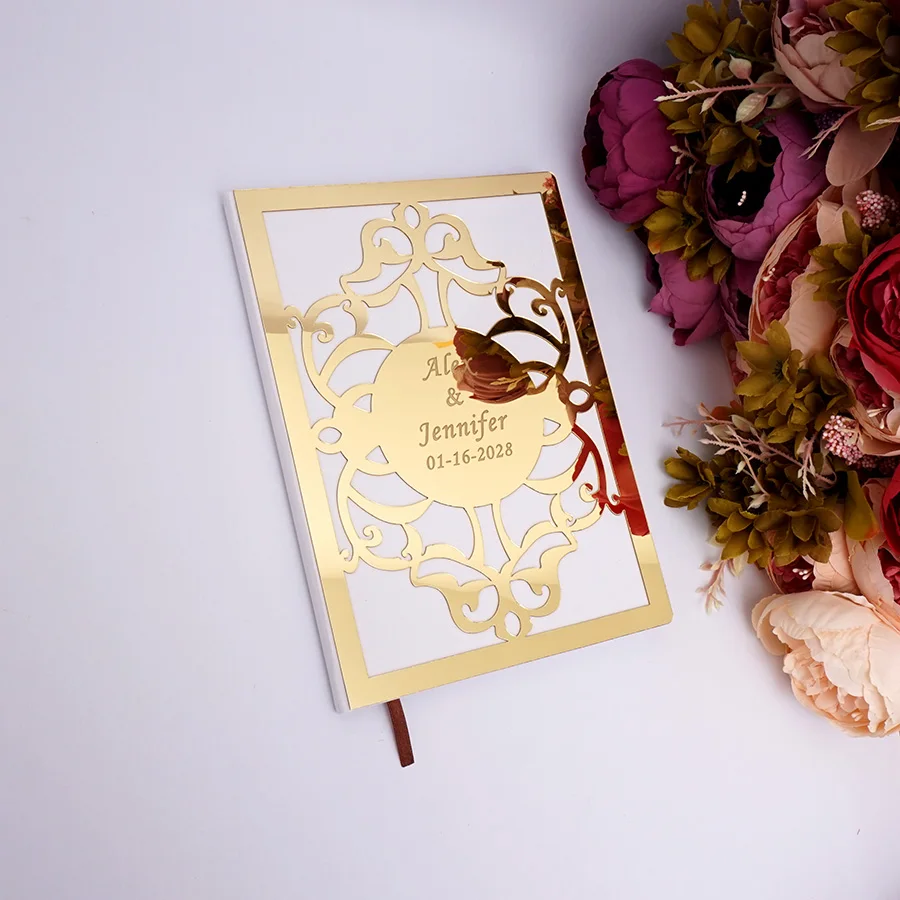 Альбом для гостевой книги жесткие обложки белые пустые страницы индивидуальная