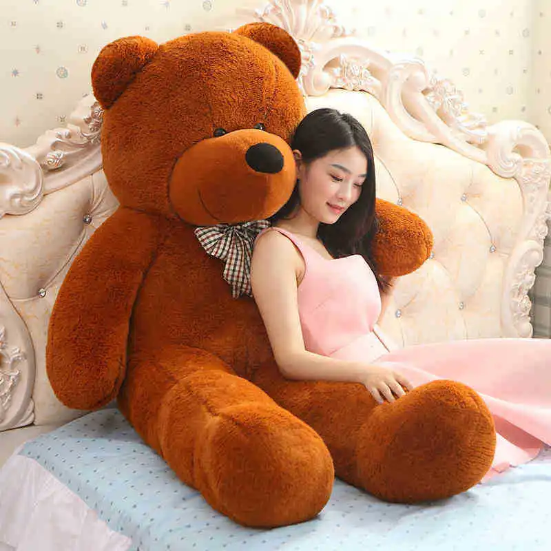 

Big Sale giant teddy bear 160cm 180cm 200cm 220cm life size large huge big plush stuffed toy dolls girl birthday valentine gift