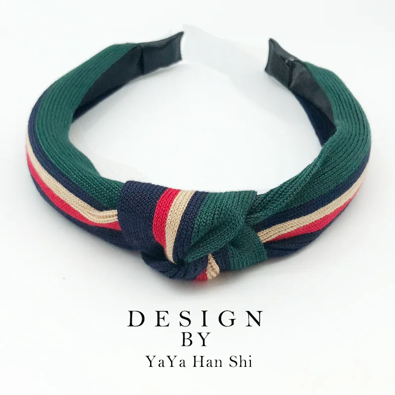 Женские Повязки На Голову 2018 модные резинки для волос девочек винтажное Вязание