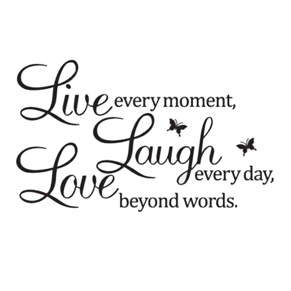 New Qualified Wall Stickers Decal Home Decorations Live Laugh Love PVC Wallpaper for living room | Дом и сад