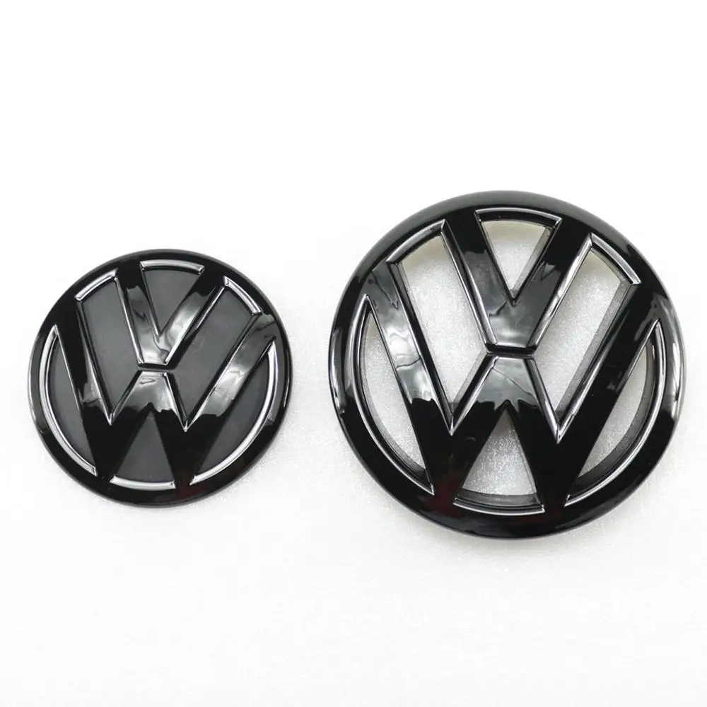 Gloss Black 145mm Front Grill Car Logo + 110mm Rear Trunk Lid Badge Replacement Emblem for VW Volkswagen Tiguan 2009-2014 | Автомобили и