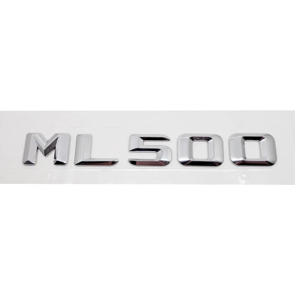 Для Benz ML класса металлическая хромированная хвост Стикеры для Mercedes W164 W163 W167 W168 AMG ML320 ML350 ML430 багажник автомобиля украшение-эмблема - Название цвета: ML500