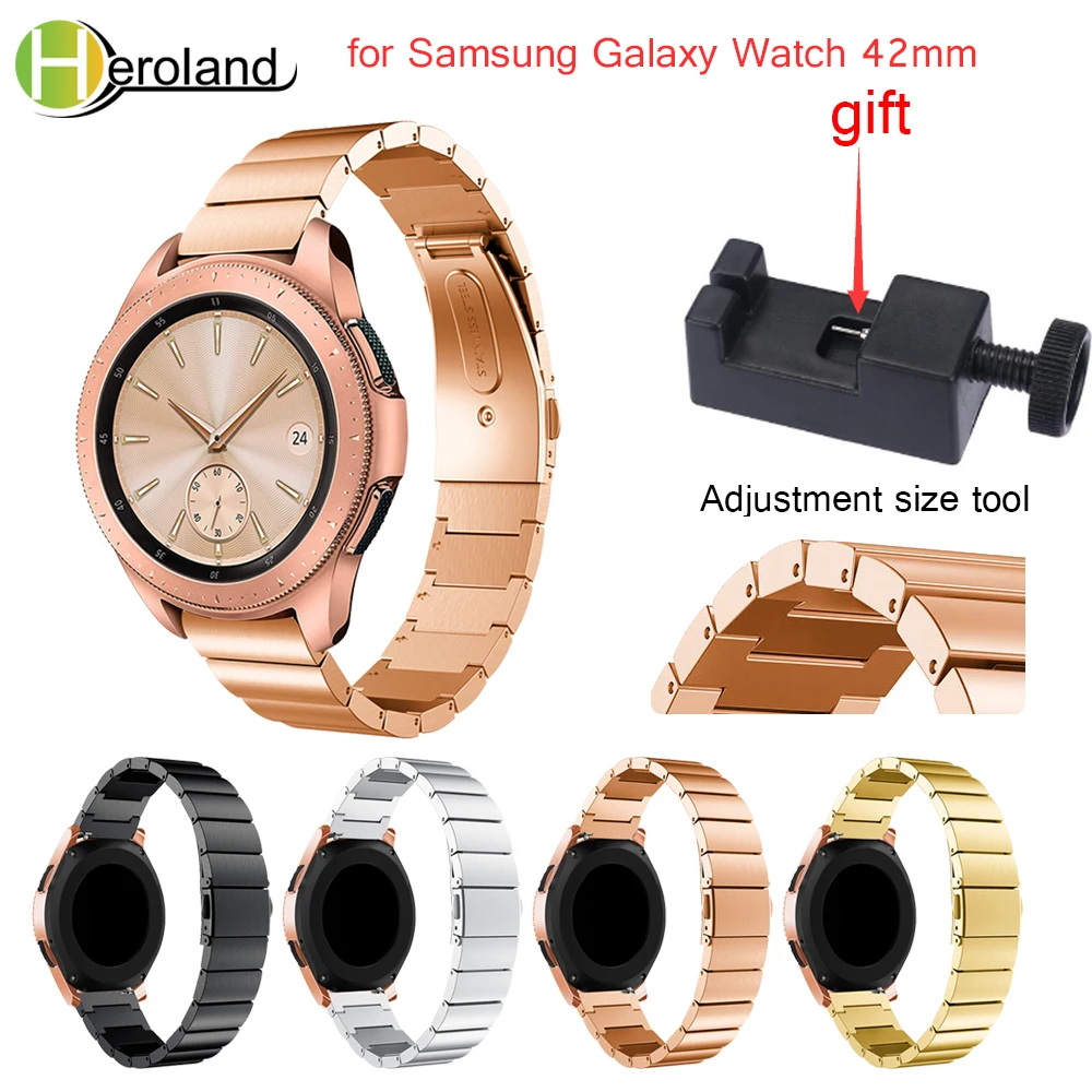 Для Samsung Galaxy Watch 46 мм/42 мм браслет роскошный из нержавеющей стали смарт ремешок для