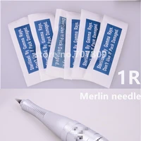 professional 1r 50pcs permanent tattoo makeup merlin needles for eyebrow and lip makeup machine free shipping
