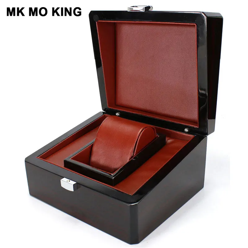 Подарочная коробка из натуральной кожи роскошный брендовый деревянный ремешок