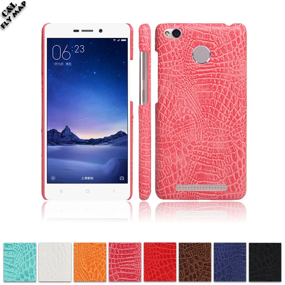 Чехол из крокодиловой кожи для Xiaomi Redmi 3 S жесткий защитный чехол ПК Xiao Red mi S3 Hongmi