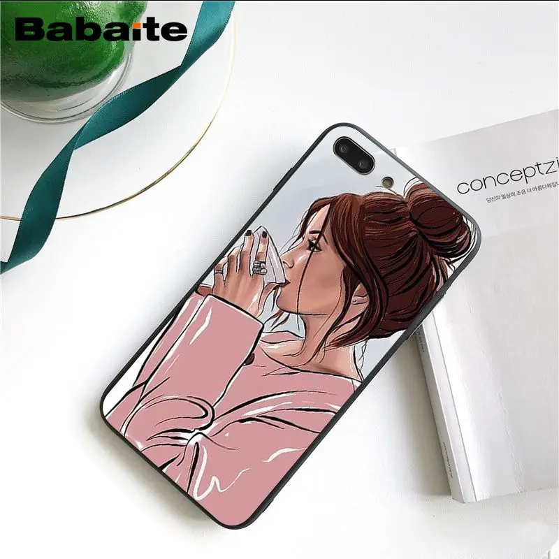 Женская кофейная телефонная застежка VOGUE Queen Princess Girl boss для iPhone 12 11 Pro 11Pro Max 8 7 6 6S Plus