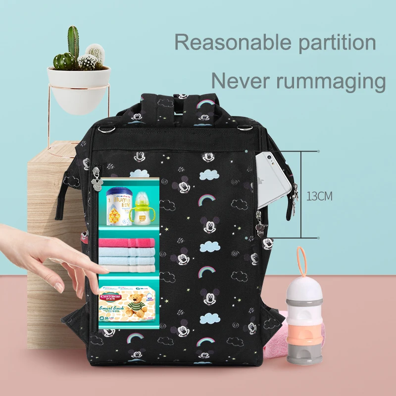 Сумка для подгузников Дисней рюкзак с музыкальным пирогом вместительная Детская