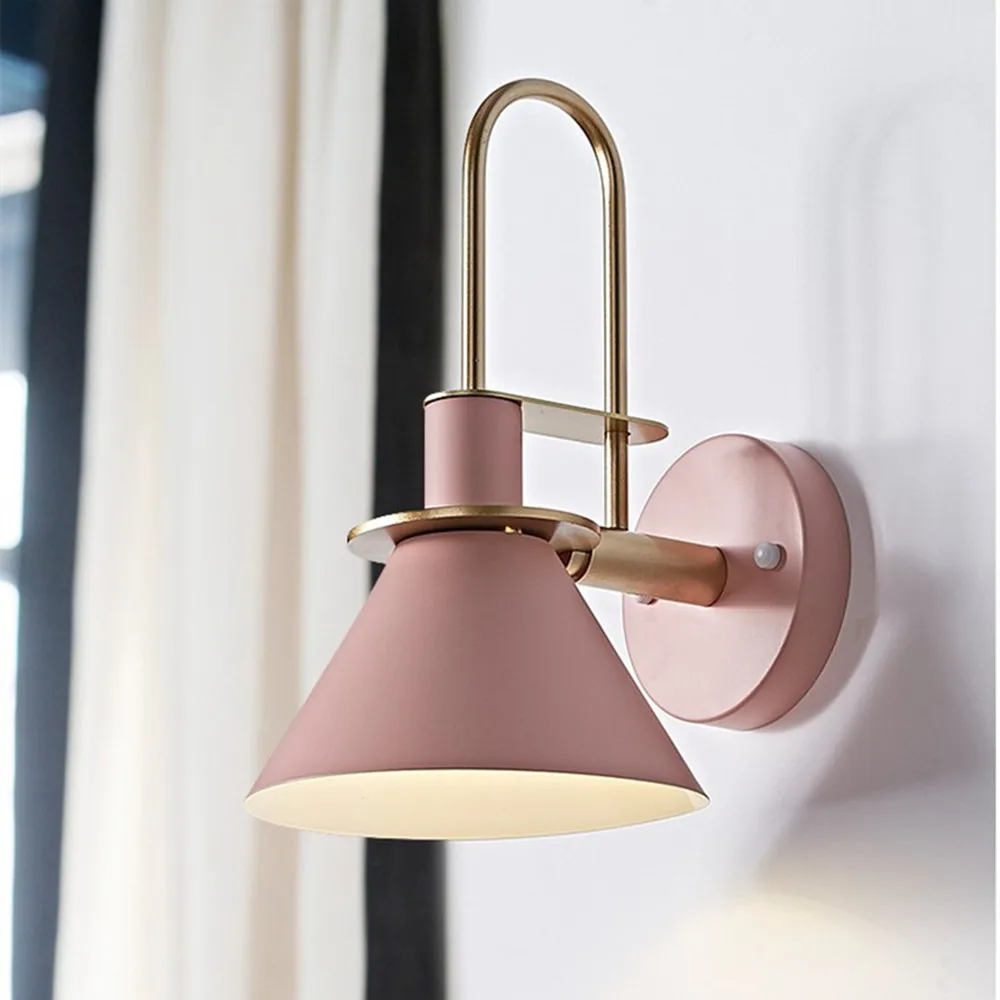

[DBF]Macaroon Sconces Lights Nordic Wall Lights Bedside Wall Lamp Bedroom Wall Sconce Kitchen Restaurant Modern Wall Lamp Nordic