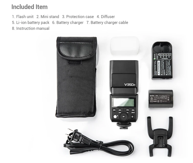 Godox V350F ttl HSS 1/8000s X Системная камера Speedlite со встроенным литий-ионным аккумулятором 2000 мАч+ передатчик Xpro-F для камеры Fuji