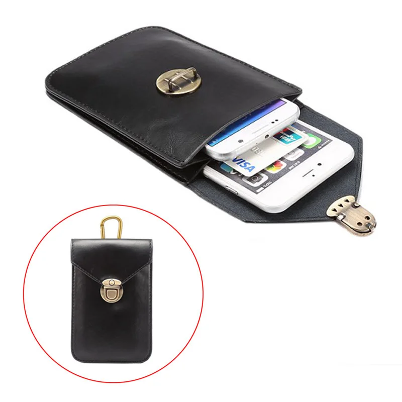 General Three Pockets Waist Case For homtom ht17 pro ht7 blackview e7 elephone s7 p9000 r9 vivo x7 6.0" Holster Bag Belt Pouch |