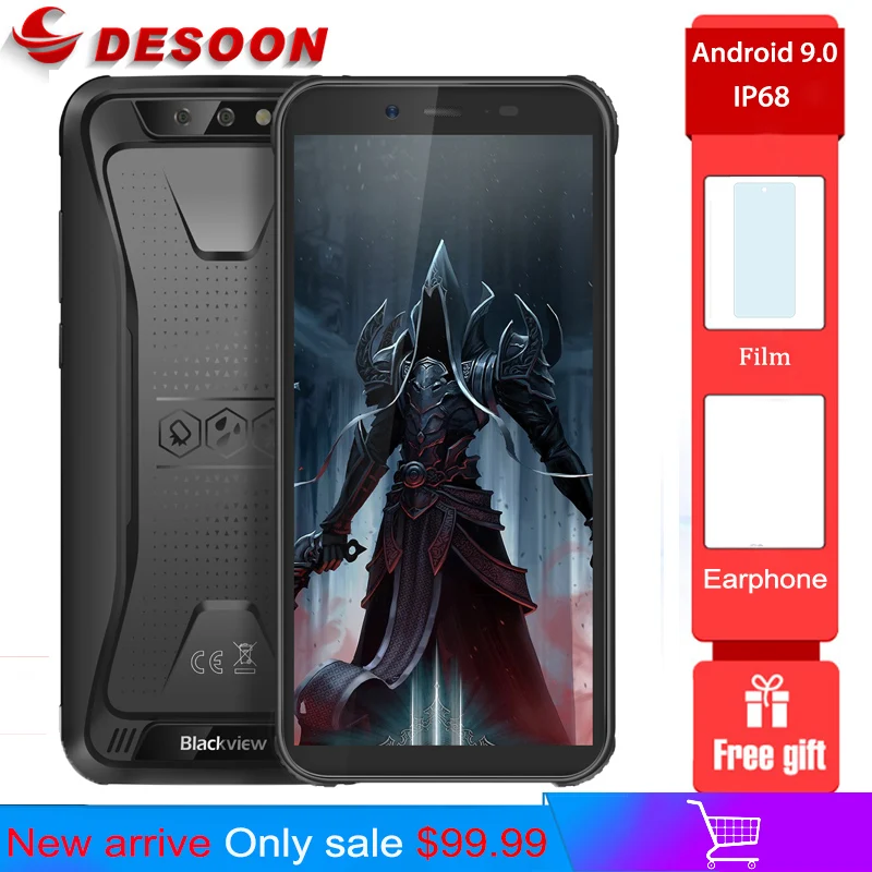 Blackview BV5500 Pro 4G Модель IP68 водонепроницаемый смартфон 4400 мАч 5," экран 3 ГБ+ 16 ГБ Android 9,0 сотовый телефон