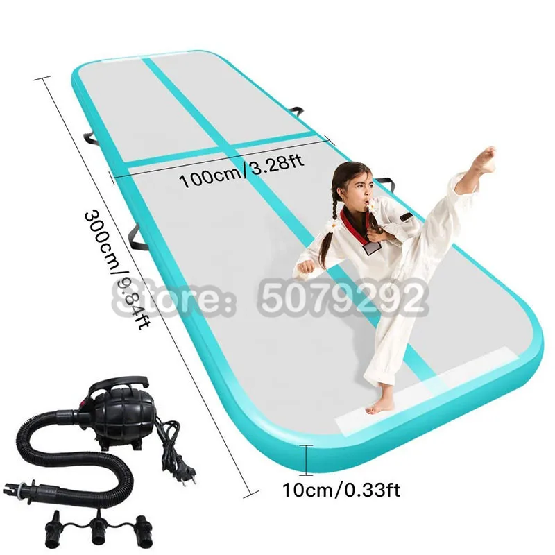 

Inflatable Air Track Tumbling Mat for Gymnastics Airtrack Floor Mat for Home Use Cheer Training Tumbling Cheerleading Beach Park