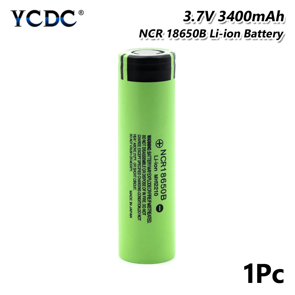1/2/4 шт плоской верхней части NCR 18650B Перезаряжаемые батареи 3,7 V 3400 мА/ч, литий Батарея для зарядки литий-ионный аккумулятор фонарь - Цвет: 1pc