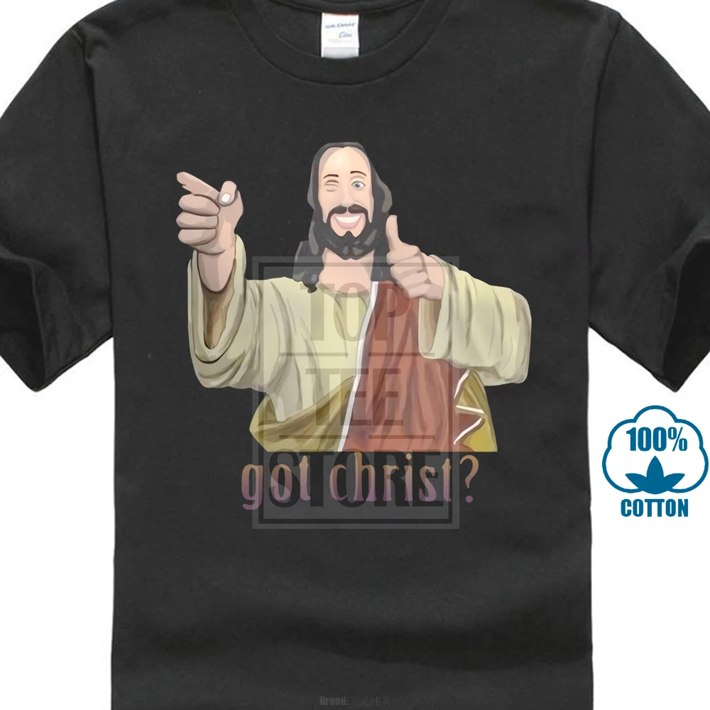 Черный Новая популярная мужская Черная футболка Jay And Silent Bob Got Christ Buddy Christ S 3Xl - Цвет: Черный