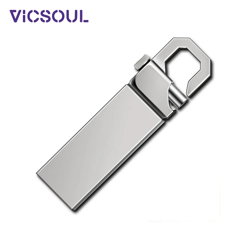 USB флеш накопитель VicSoul металлический в форме ключа флешка на 16 ГБ 32 64 128 2 0