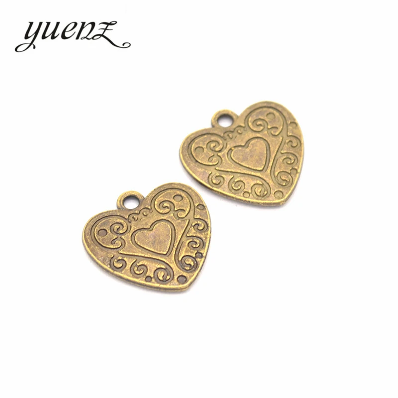 Yuenz 15 шт. модные ювелирные изделия сплава сердце подвески металлические Подвеска