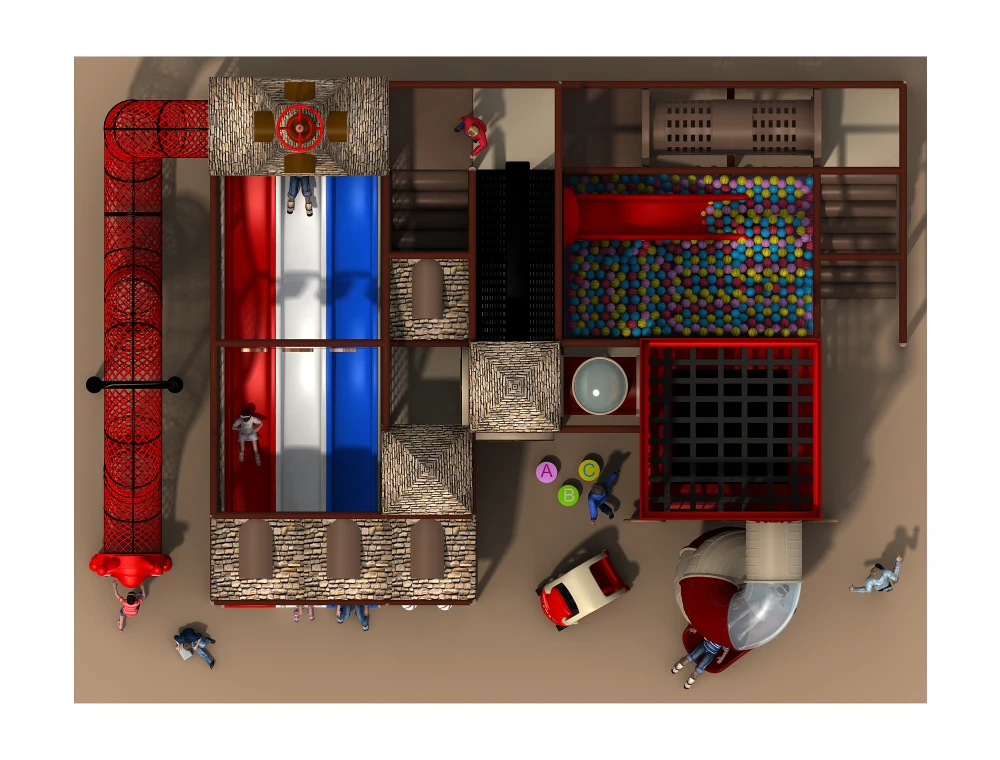 CE TUV сертифицированный аттракцион для помещений мягкая игровая площадка