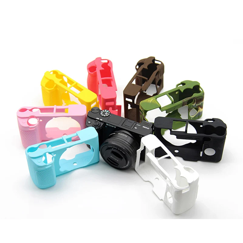 Резиновый силиконовый мягкий чехол для камеры Сумка Sony Alpha A6300 ILCE 6300 A6400 защитный