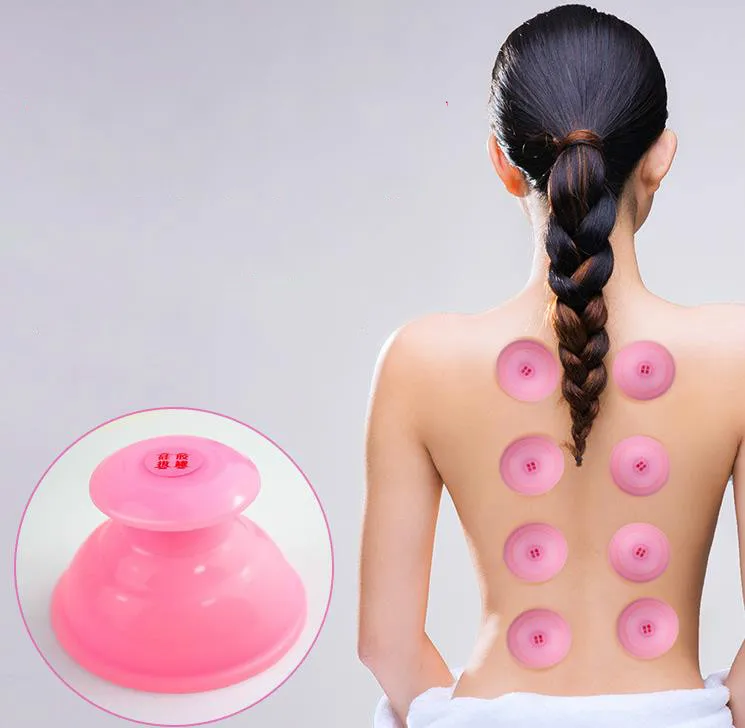 2 шт. набор силиконовых вакуумных массажных чашек для тела антицеллюлитные чашки