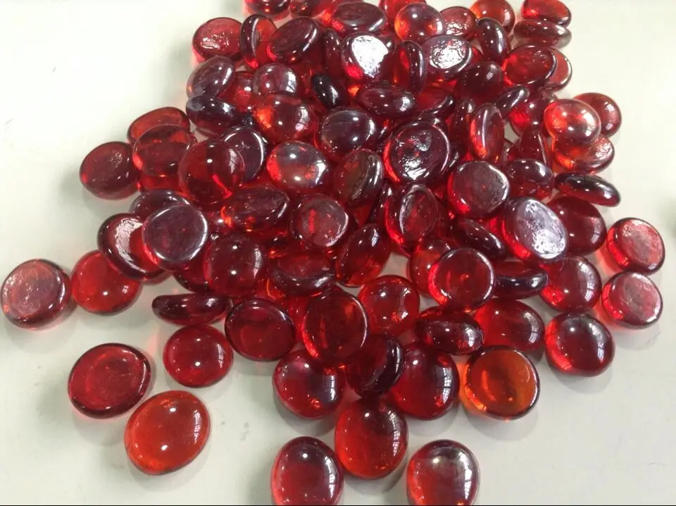 Винно красный стеклянный камень бордового цвета темно бордовые плоские бусины