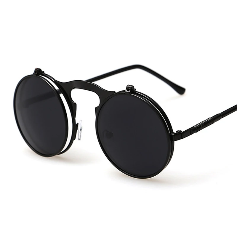 

VINTAGE women STEAMPUNK SUNGLASSES round female steam punk retro de sol ladies Men Retro SUN GLASSES sunglasses for women