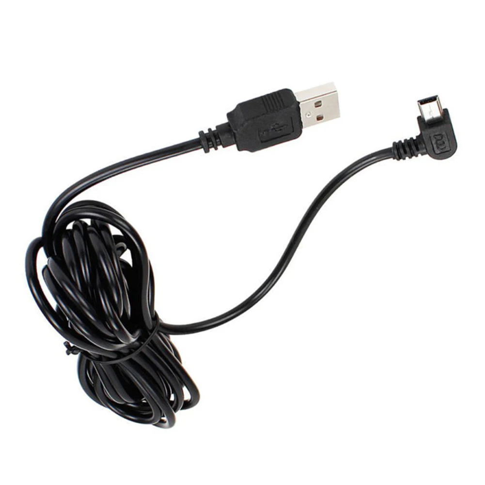 Charging Cable Data L Shaped 3.5m Durable GPS Navigator Portable Power Plug Right Angle USB Mini 5Pin Driving Recorder |
