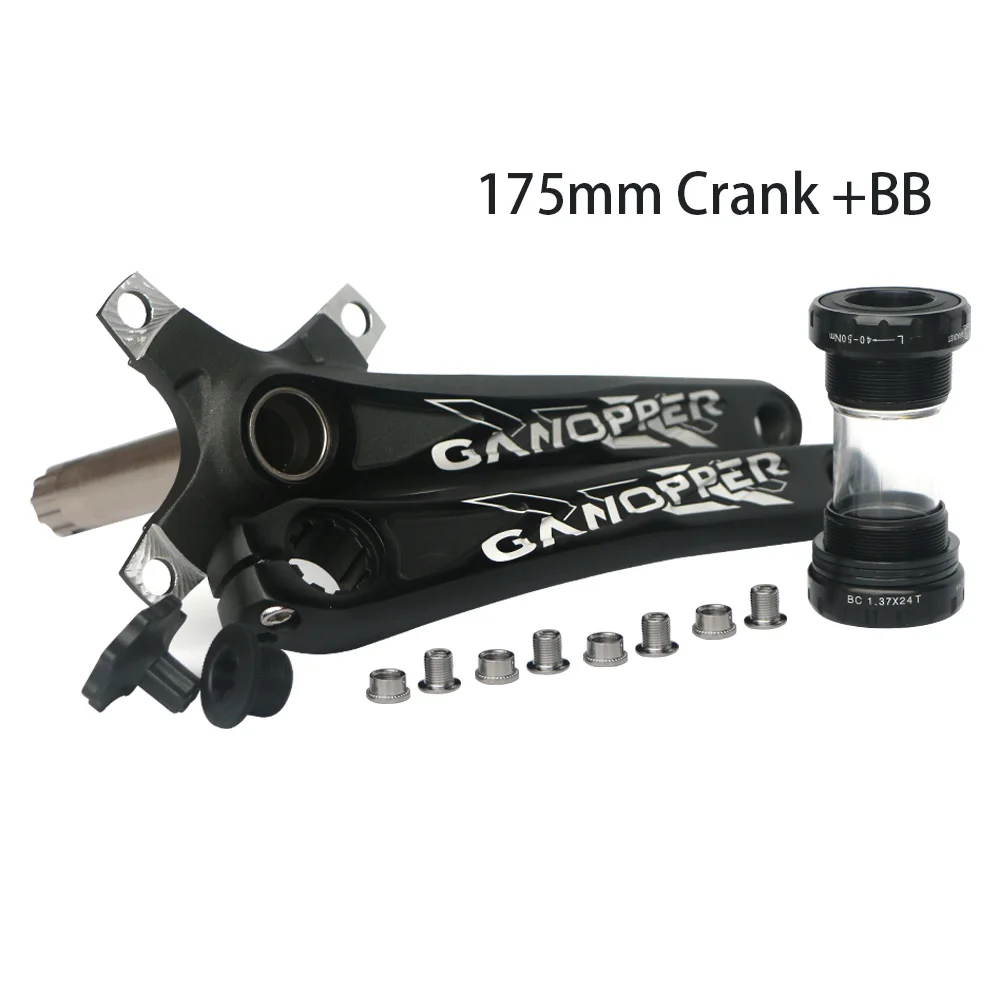 175mm crank with BB Шатун для горного велосипеда, 172,5 мм, 175 мм, набор Шатунов для велосипеда, 104BCD, звездочка, 32 T, 36 T, 38 T, 42 T, узкая широкая цепь, велосипедная дорожка, набор цепей - Цвет: 175mm crank with BB