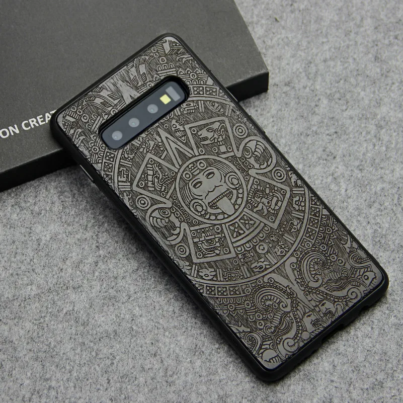 Чехол для samsung Galaxy S10e S10 S10 Plus, роскошная гравировка на дереве, защитный бампер для samsung S10e S10 S10+ чехол s Capa