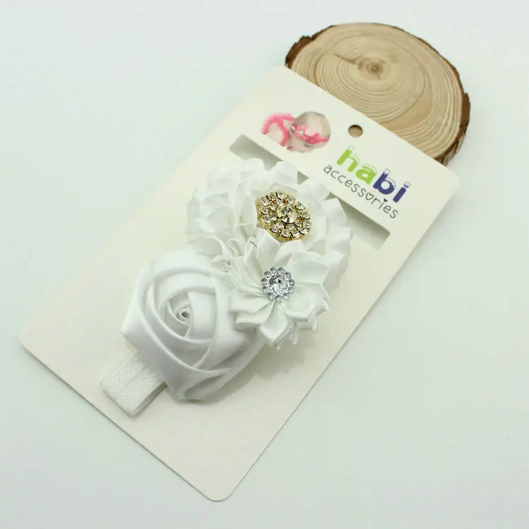 Детские ободки для волос милые блестящие девочек аксессуары с розами головные