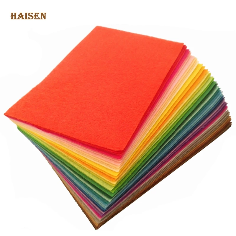 

Haisen,1mm Thickness,Nonwoven Felt Fabric Bundle,Polyester Felt Cloth of Home Decoration, Sewing Dolls & Crafts 40pcs 10x15cm
