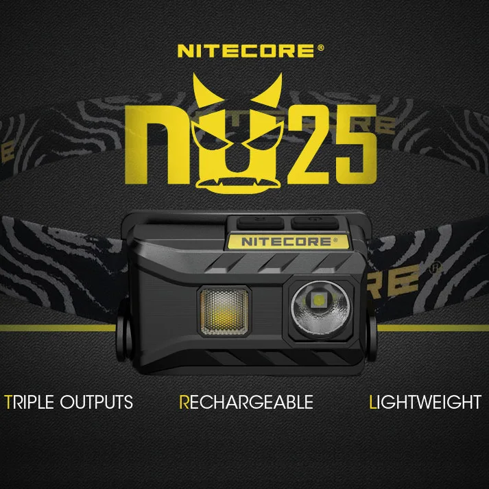 Новинка 2018 NiteCore NU25 Cree XP G2 S3 белый + CRI красный USB Перезаряжаемый налобный