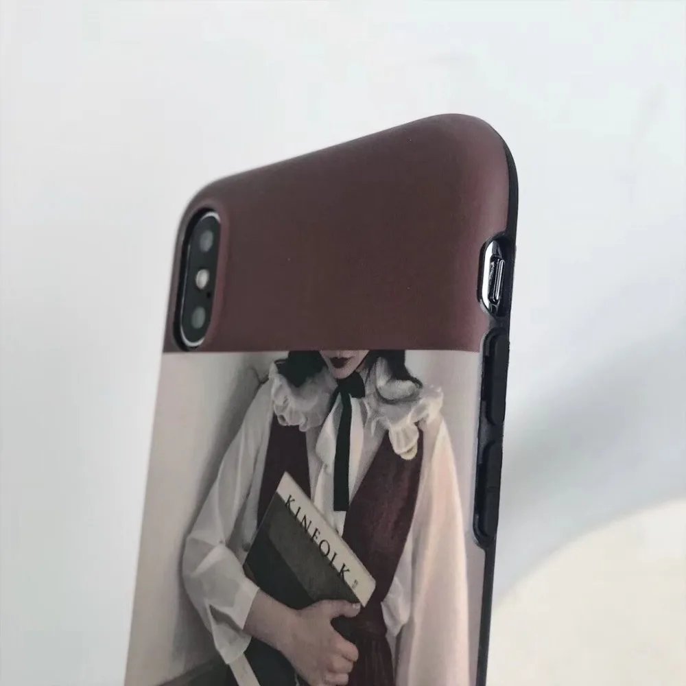 Чехол для телефона Ourpho Cold wind girl iphone 6 6s XS MAX book чехол девушек 7 8 plus X XR|Чехлы-накладки|