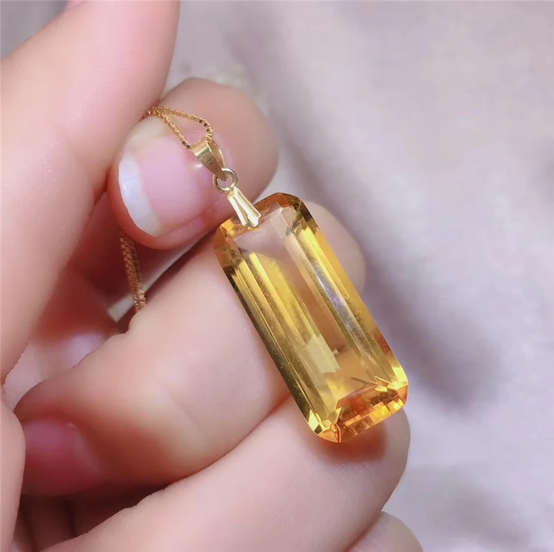 Прямоугольные Подвески PROCOGEM для женщин и мужчин Ювелирное Украшение из желтого