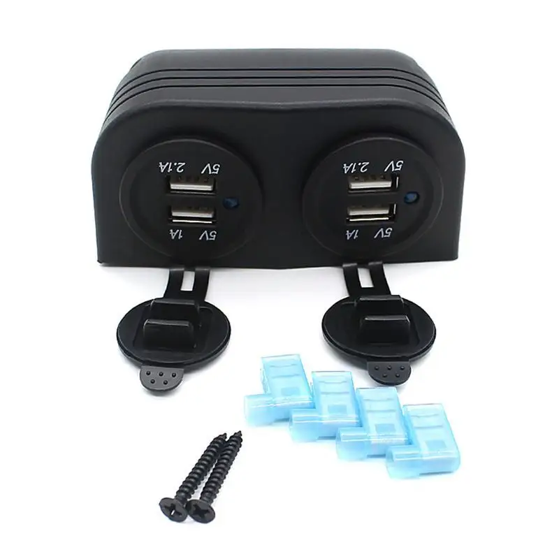12V мотоцикл автомобиль Лодка 4 USB порта прикуриватель гнездо сплиттер для GPS со